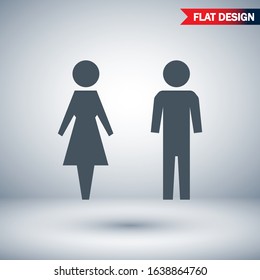 man and woman icon flat vector stock illustration icon flat vector isolated icon flat vector wc