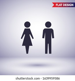 man and woman icon flat vector stock illustration icon flat vector isolated icon flat vector wc