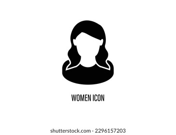 man and woman icon flat vector stock illustration with black color sign