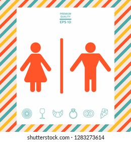 Man and Woman icon. Graphic elements for your design