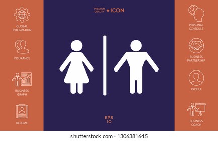 Man and Woman icon. Graphic elements for your design