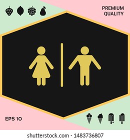 Man and Woman icon. Graphic elements for your design