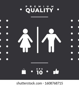 Man and Woman icon. Graphic elements for your design