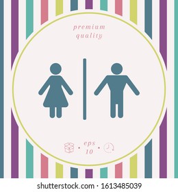 Man and Woman icon. Graphic elements for your design