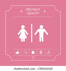 Man and Woman icon. Graphic elements for your design