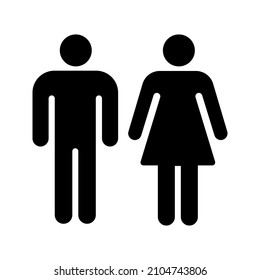 Man, Woman icon. isolated. Flat design.vector illustration