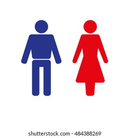 Man and woman icon Isolated On a White Background