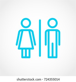 Man and Woman Icon Isolated on White Background