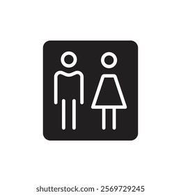 Man and woman icon Line Art Logo set