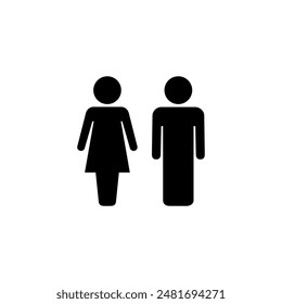 Man and woman icon logo design. male and female sign and symbol. Girls and boys