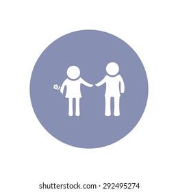 Man and Woman icon for love romantic family concept in vector