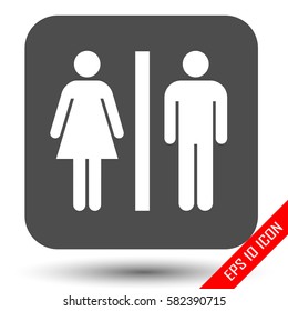 Man and woman icon. Male and female icon isolated on white background. Gender icon. Man and woman EPS. Vector illustration.