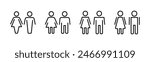 Man and woman icon set. male and female symbol