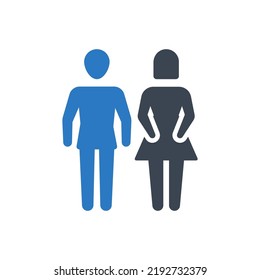 Icono de la mujer masculina (ilustración vectorial simple)