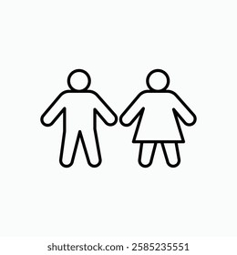 Man and woman icon. simple vector icon
