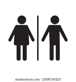 Man and Woman icon, Toilet Bathroom icon sign vector trendy style illustration for web and app..eps