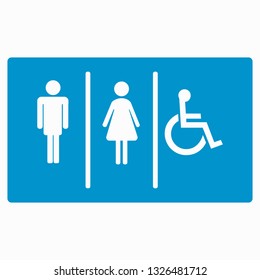 Man and woman icon for toilet sign, Vector illustration.