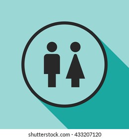 man and woman icon. toilet sign sign