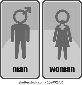 man and woman, icon vector