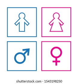Man and Woman icon vector.