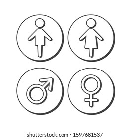 Man and Woman icon vector.
