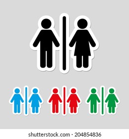 Man and  Woman icon - vector