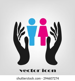 Man and Woman Icon Vector