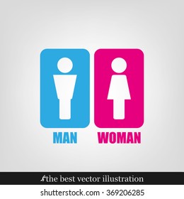 Man and Woman Icon Vector