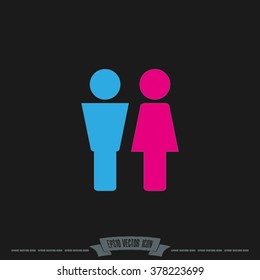 Man And Woman Icon Vector.