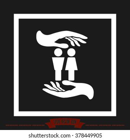 Man and Woman Icon Vector