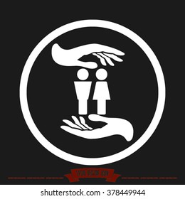 Man and Woman Icon Vector