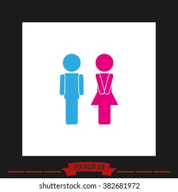 Man and Woman Icon Vector