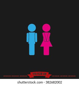 Man and Woman Icon Vector