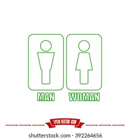 Man and Woman Icon Vector.