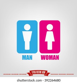 Man and Woman Icon Vector.