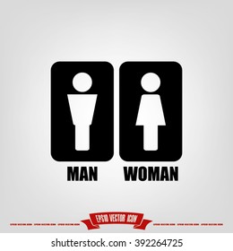 Man and Woman Icon Vector