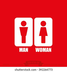 Man and Woman Icon Vector