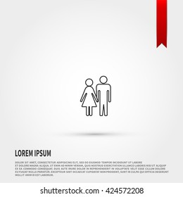 Man and Woman icon vector. 