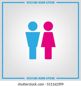 Man and Woman icon vector