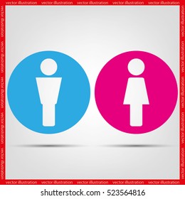 Man and Woman icon vector