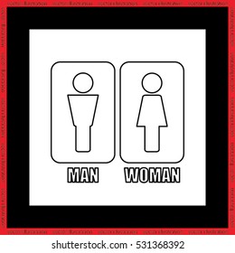 Man and Woman Icon Vector