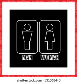 Man and Woman Icon Vector