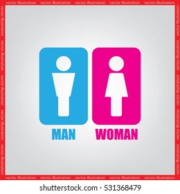 Man and Woman Icon Vector