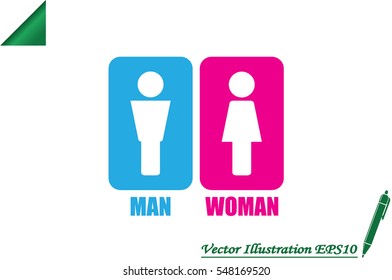Man and Woman Icon Vector