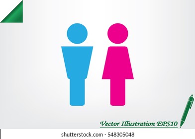 Man and Woman icon vector