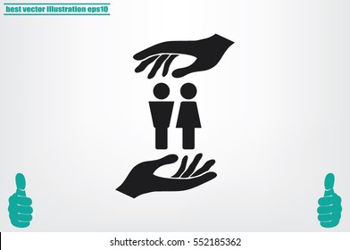 Man and Woman Icon Vector