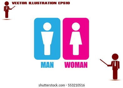 Man and Woman Icon Vector 