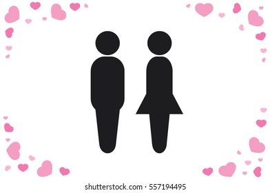 Man and Woman icon vector
