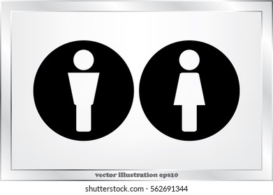 Man and Woman icon vector.