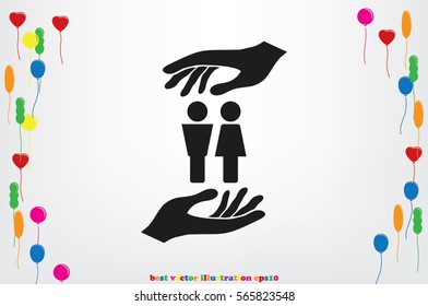 Man and Woman Icon Vector.